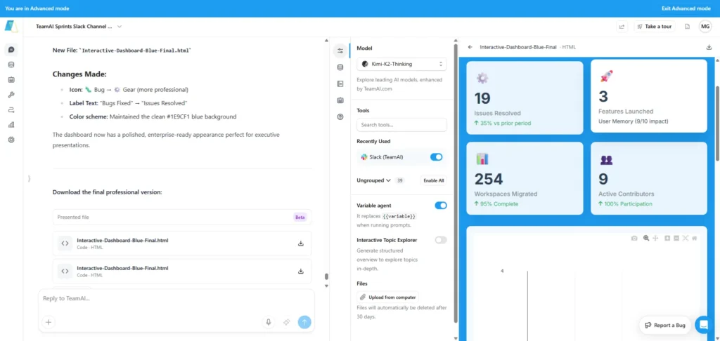 A screenshot displays a user interface with multiple panels, likely from a web application or dashboard. The left panel appears to be a content area, possibly for editing or viewing information, with text like "New background" and "application, perfect by candles." The central panel shows a settings or configuration menu with options such as "View," "Search History," "Recently Read," and various toggles and input fields. The right panel features a clean, card-based layout displaying numerical data and associated labels, such as "19" with "Initial Discoveries" and "254" with "Development Stage." The overall aesthetic is modern and minimalist, with a blue and white color scheme.